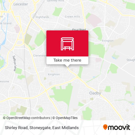 Shirley Road, Stoneygate map