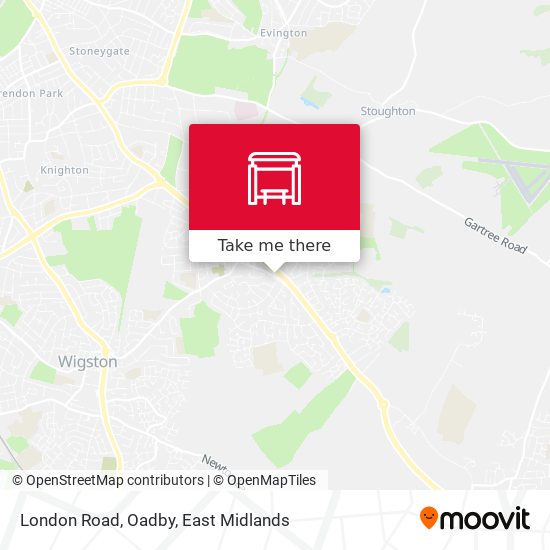 London Road, Oadby map