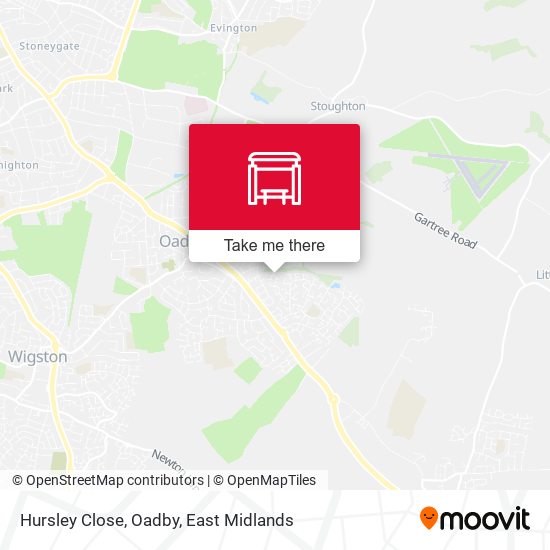 Hursley Close, Oadby map