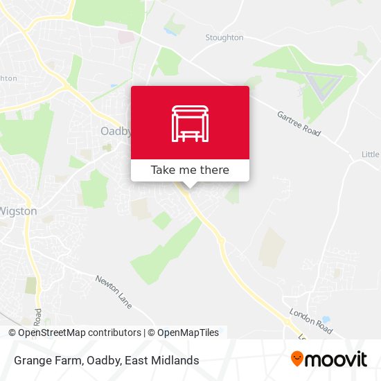 Grange Farm, Oadby map