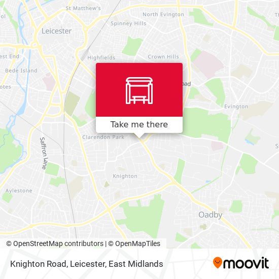 Knighton Road, Leicester map