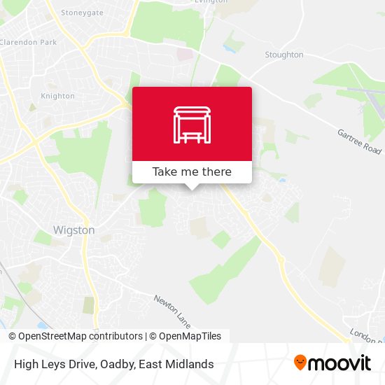 High Leys Drive, Oadby map