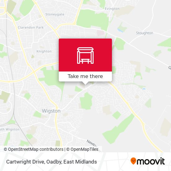 Cartwright Drive, Oadby map