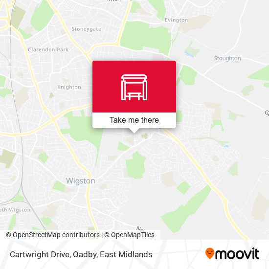 Cartwright Drive, Oadby map