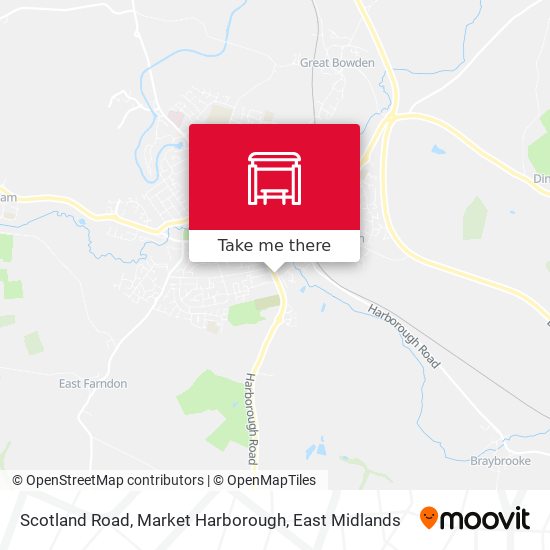 Scotland Road, Market Harborough map