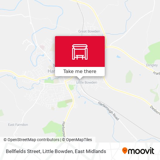 Bellfields Street, Little Bowden map