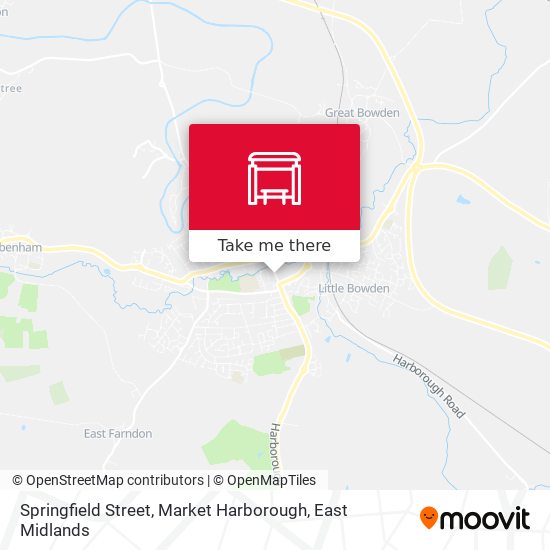 Springfield Street, Market Harborough map