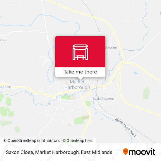 Saxon Close, Market Harborough map