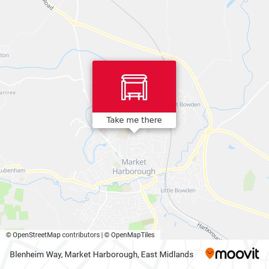 Blenheim Way, Market Harborough map