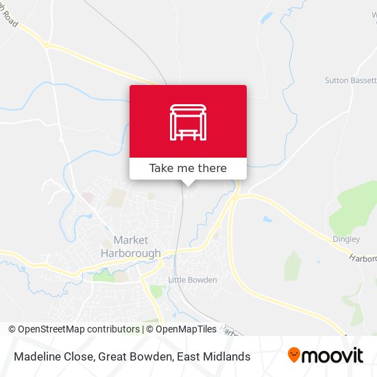 Madeline Close, Great Bowden map