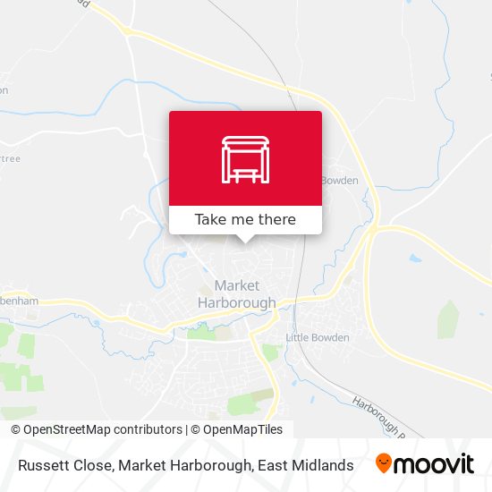 Russett Close, Market Harborough map