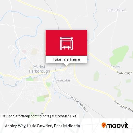 Ashley Way, Little Bowden map