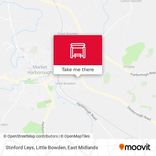 Stinford Leys, Little Bowden map