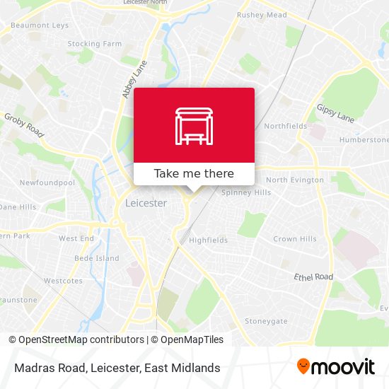 Madras Road, Leicester map