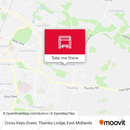 Cross Keys Green, Thurnby Lodge map