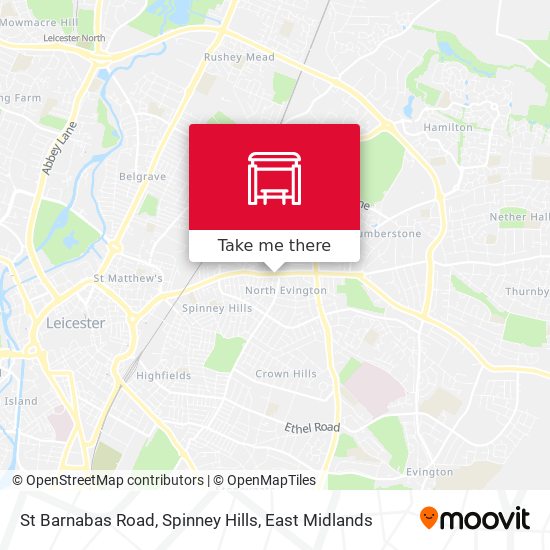 St Barnabas Road, Spinney Hills map