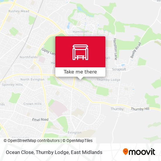 Ocean Close, Thurnby Lodge map