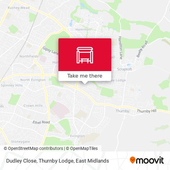 Dudley Close, Thurnby Lodge map