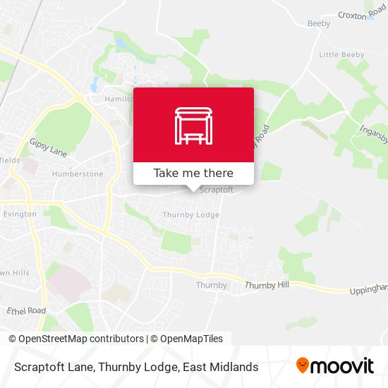 Scraptoft Lane, Thurnby Lodge map