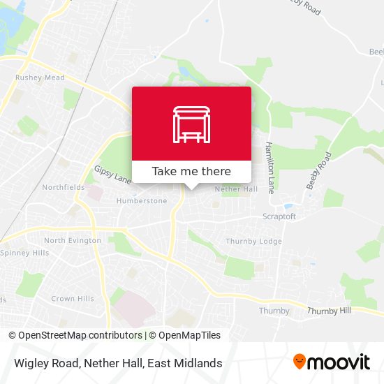 Wigley Road, Nether Hall map