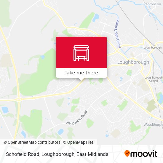 Schofield Road, Loughborough map