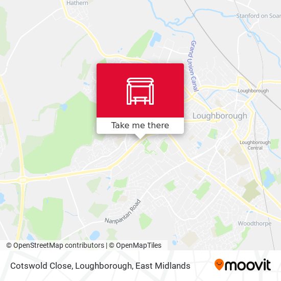 Cotswold Close, Loughborough map