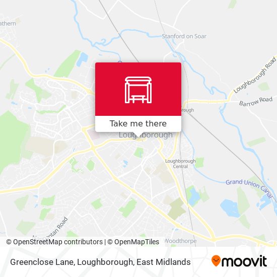Greenclose Lane, Loughborough map