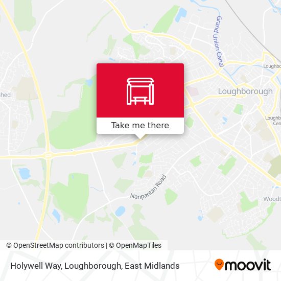 Holywell Way, Loughborough map