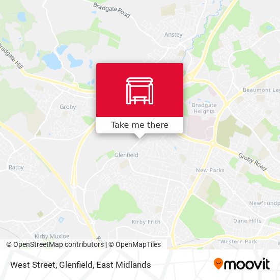 West Street, Glenfield map