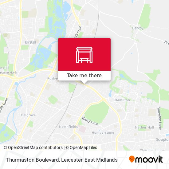 Thurmaston Boulevard, Leicester map