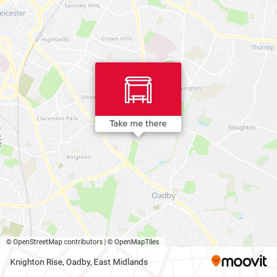 Knighton Rise, Oadby map