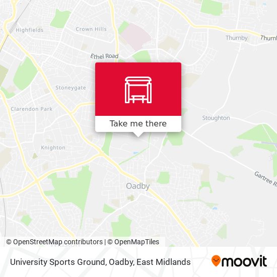 University Sports Ground, Oadby map