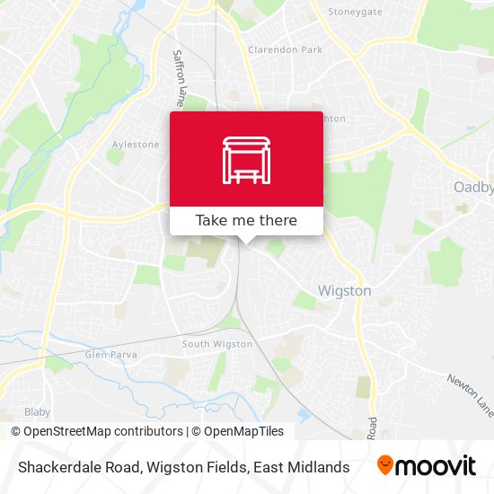 Shackerdale Road, Wigston Fields map