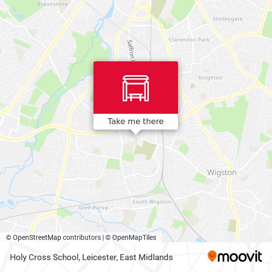 Holy Cross School, Leicester map