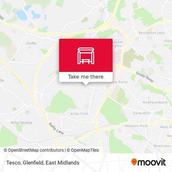 Tesco, Glenfield map