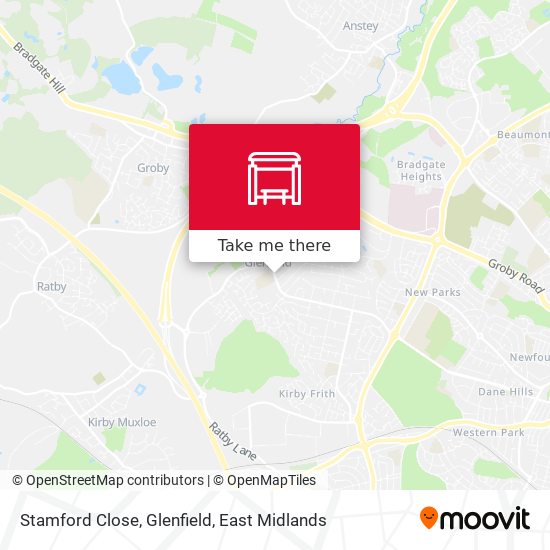 Stamford Close, Glenfield map