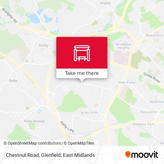 Chestnut Road, Glenfield map