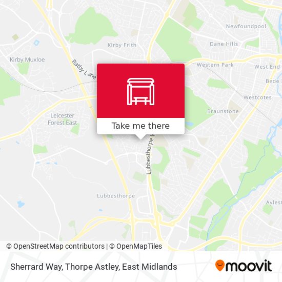 Sherrard Way, Thorpe Astley map