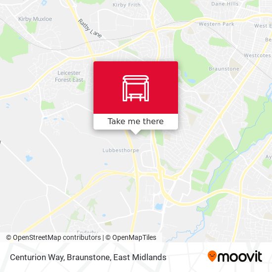 Centurion Way, Braunstone map