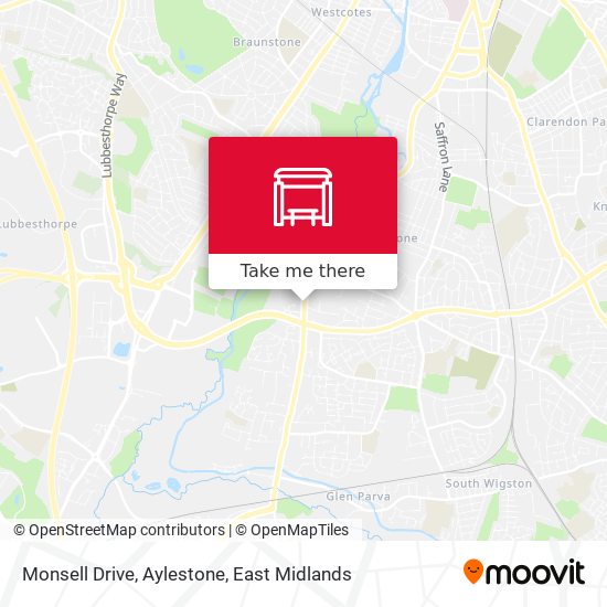 Monsell Drive, Aylestone map
