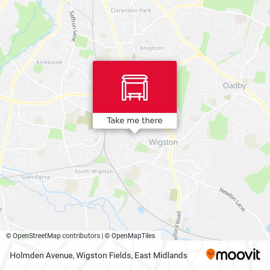 Holmden Avenue, Wigston Fields map