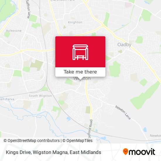 Kings Drive, Wigston Magna map