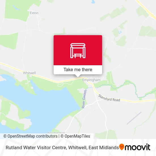 Rutland Water Visitor Centre, Whitwell map