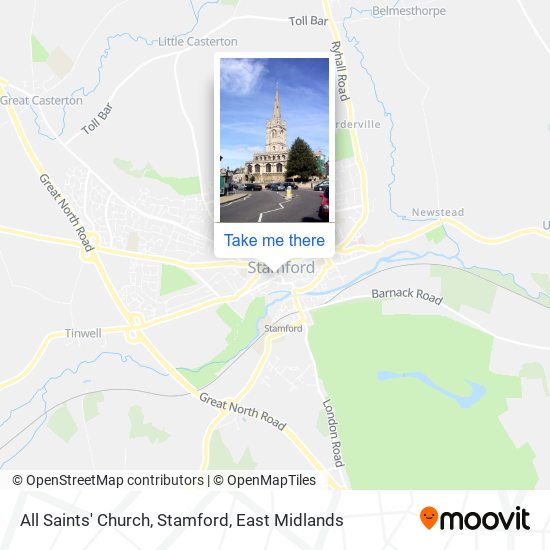 All Saints' Church, Stamford map