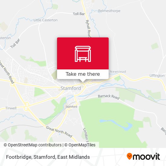 Footbridge, Stamford map