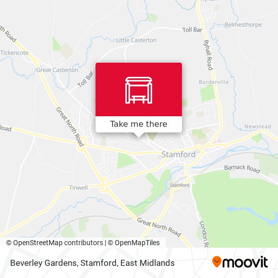 Beverley Gardens, Stamford map