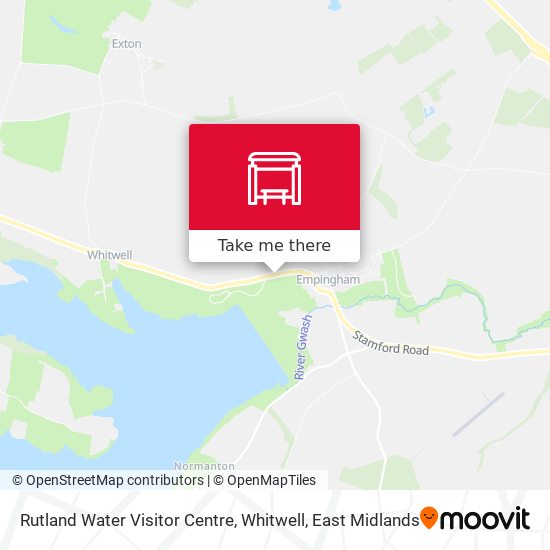 Rutland Water Visitor Centre, Whitwell map