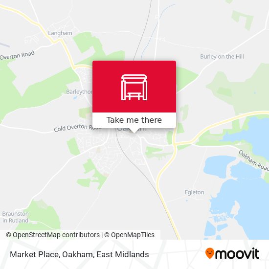 Market Place, Oakham map