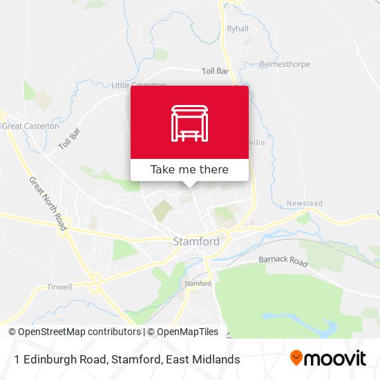 1 Edinburgh Road, Stamford map