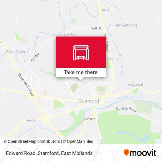 Edward Road, Stamford map